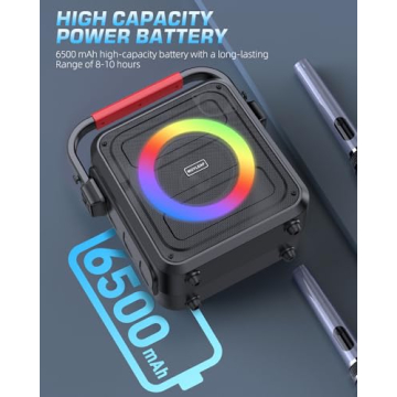 Bluetooth Karaoke Machine with Dual Microphones