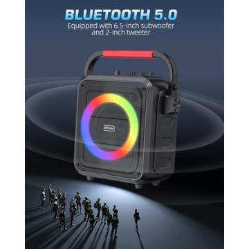Bluetooth Karaoke Machine with Dual Microphones