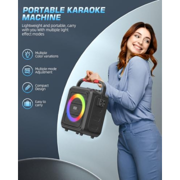 Bluetooth Karaoke Machine with Dual Microphones