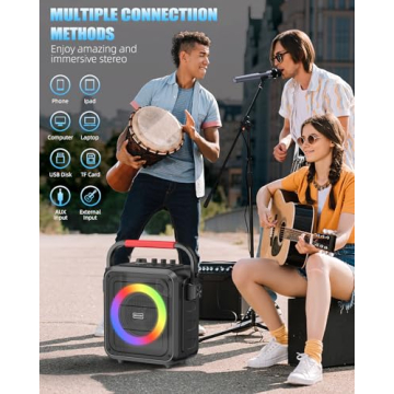 Bluetooth Karaoke Machine with Dual Microphones