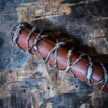 LALAPORT 36 Inch Walking Foam Bat with Barbed Wire for Replica, Costume, Cosplay, Halloween, LARP and Collection