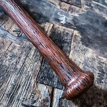 LALAPORT 36 Inch Walking Foam Bat with Barbed Wire for Replica, Costume, Cosplay, Halloween, LARP and Collection