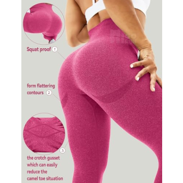 HIGORUN Women's High Waist Seamless Yoga Leggings