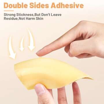 SERMICLE Both Sides Sticky Bra Inserts 2 Pairs - Self Adhesive Boob Pads Bra Pad Double-Sided Bra inserts Push up Pad (Beige, One Size)