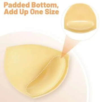 SERMICLE Both Sides Sticky Bra Inserts 2 Pairs - Self Adhesive Boob Pads Bra Pad Double-Sided Bra inserts Push up Pad (Beige, One Size)