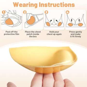 SERMICLE Both Sides Sticky Bra Inserts 2 Pairs - Self Adhesive Boob Pads Bra Pad Double-Sided Bra inserts Push up Pad (Beige, One Size)