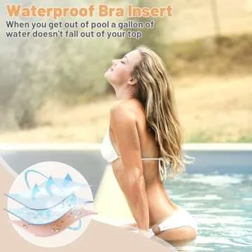 SERMICLE Both Sides Sticky Bra Inserts 2 Pairs - Self Adhesive Boob Pads Bra Pad Double-Sided Bra inserts Push up Pad (Beige, One Size)