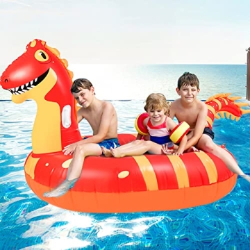 Pomeat Giant Dinosaur Pool Float for All Ages - 95 Inch!