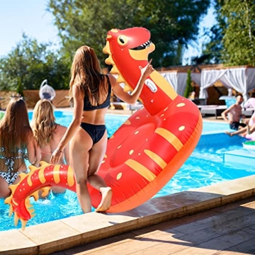 Pomeat Giant Dinosaur Pool Float for All Ages - 95 Inch!
