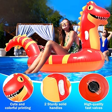 Pomeat Giant Dinosaur Pool Float for All Ages - 95 Inch!