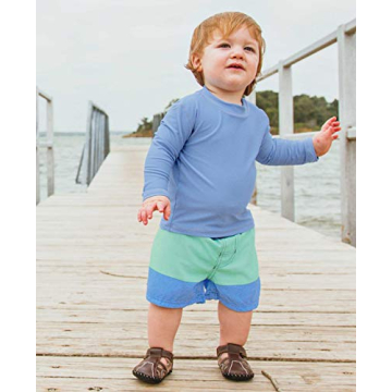 RUGGEDBUTTS Baby Toddler Blue Rash Guard 18-24m