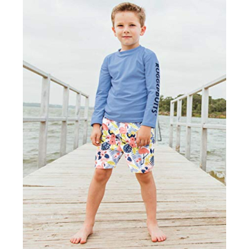 RUGGEDBUTTS Baby Toddler Blue Rash Guard 18-24m