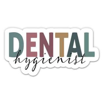 Dental Hygienist Stickers - 2 Pack - Waterproof Vinyl for Car, Phone, Water Bottle, Laptop - Dental Life Decals (2-Pack)
