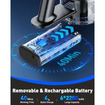 OIIWNS A27 Stick Vacuums & Electric Brooms, Blue