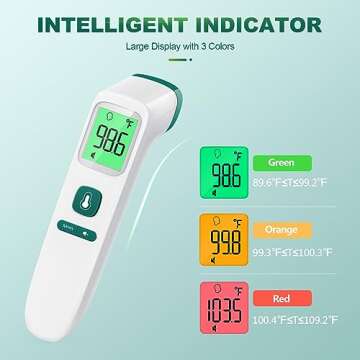 No-Touch Thermometer for Adults and Kids, Digital Accurate Baby Thermometer with Fever Alarm, 1 Second Fast Result, FSA HSA Eligible, Easy to use, 2 in 1 Mode
