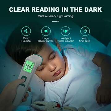 No-Touch Thermometer for Adults and Kids, Digital Accurate Baby Thermometer with Fever Alarm, 1 Second Fast Result, FSA HSA Eligible, Easy to use, 2 in 1 Mode