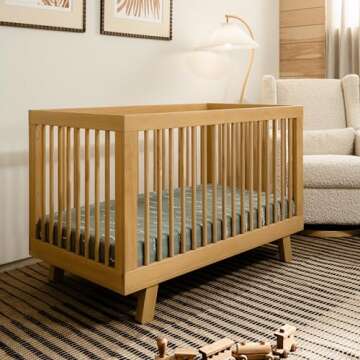 Babyletto Hudson 3-in-1 Convertible Baby Crib with Wooden Toddler Bed & Daybed Conversion - Easy to ...
