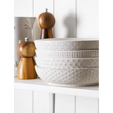 Le Tauci 36 oz Pasta Bowl, Elegant Ceramic Dinnerware