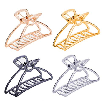 Stunning TANG SONG 4PCS Metal Hair Claw Clips for Thick Hair