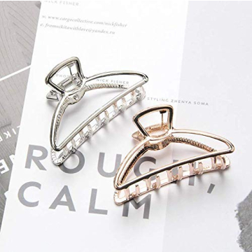 Stunning TANG SONG 4PCS Metal Hair Claw Clips for Thick Hair