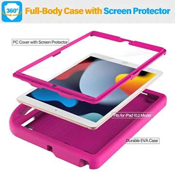 Durable SUPLIK Kids iPad Case with Screen Protector