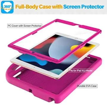 Durable SUPLIK Kids iPad Case with Screen Protector