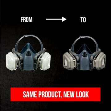 3M Professional Half Mask Organic Vapor, P95 Respirator with Cool Flow Valve, Reusable Respirator, Large