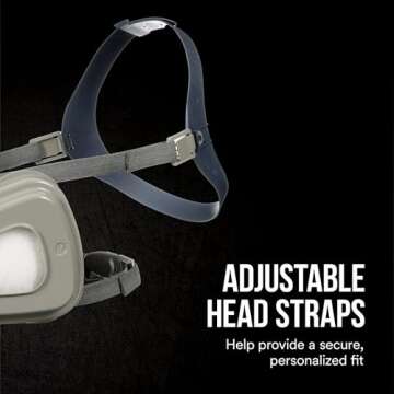 3M Professional Half Mask Organic Vapor, P95 Respirator with Cool Flow Valve, Reusable Respirator, Large