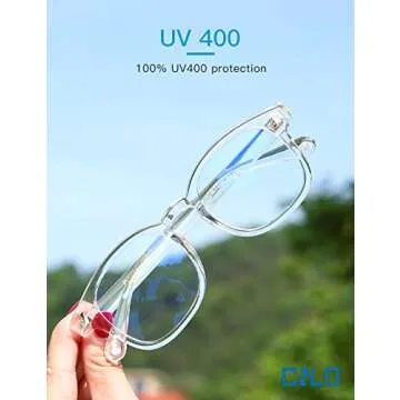 CNLO Blue Light Blocking Glasses,Professional Anti-blue Glasses，for UV Protection, Anti Eyestrain,High quality lightweight frame glasses Men/Women (Crystal)
