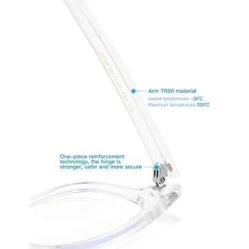 CNLO Blue Light Blocking Glasses,Professional Anti-blue Glasses，for UV Protection, Anti Eyestrain,High quality lightweight frame glasses Men/Women (Crystal)