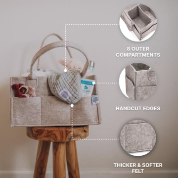 Parker Baby Diaper Caddy - Stylish Nursery Organizer