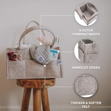 Parker Baby Diaper Caddy - Stylish Nursery Organizer