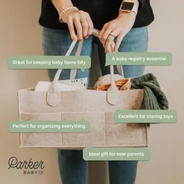 Parker Baby Diaper Caddy - Stylish Nursery Organizer