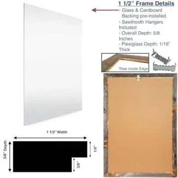 BARNWOODUSA Rustic 11x14 Reclaimed Wood Picture Frame