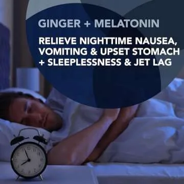 Gravol Natural Source Ginger Nighttime for Prevention and Treatment of Night time Nausea and Digestive Upset - 16 Tablets