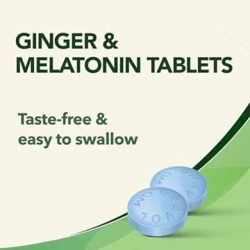 Gravol Natural Source Ginger Nighttime for Prevention and Treatment of Night time Nausea and Digestive Upset - 16 Tablets