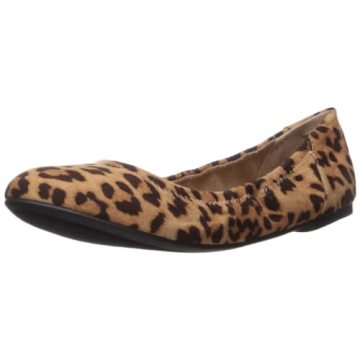 Amazon Essentials Women's Belice Ballet Flat - Comfort & Style in Light Brown Leopard