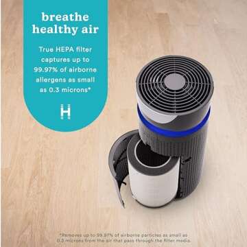 HoMedics TotalClean 3-in-1 True HEPA Filter Replacement for Air Purifier HoMedics AP-T40, AP-T40WT, ...