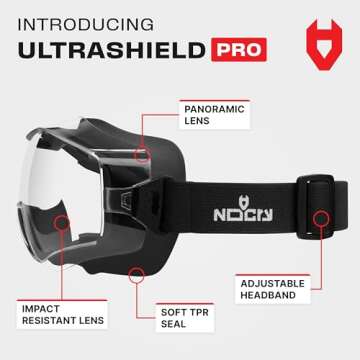 NoCry Safety Goggles 6X3 and attachable Face Shield/Mask