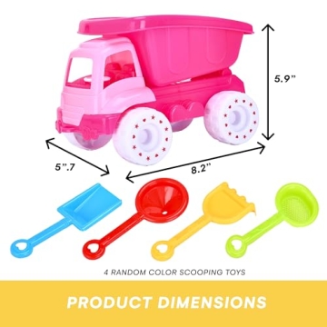 Top Race Beach Dump Truck - Complete Sand Toy Set for Kids