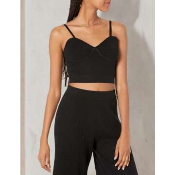 The Drop Women's Black Catalina Sweater Bralette