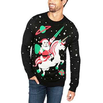 Tipsy Elves Ugly Christmas Sweaters for Men - Colorful and Funny Holiday Pullovers