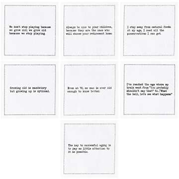 Five Star Napkins 70th Birthday Quotes White Cotton Cocktail Napkins, Beverage Napkins, Bar Napkins, Cloth Napkins, Party Napkins, Events, Holidays, Weddings, Birthdays, Disposable, 4.5" x 4.5"- (50x)