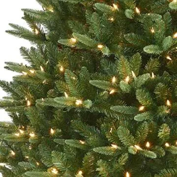 12ft Monroe Fir Tree with Pre-Lit LEDs & Easy Setup