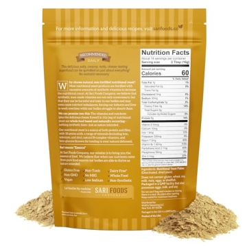 Sari Foods Non-Fortified Nutritional Yeast - Superfood & Vegan Cheese Alternative