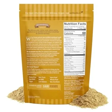 Sari Foods Non-Fortified Nutritional Yeast - Superfood & Vegan Cheese Alternative