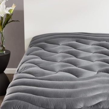 SLEEP ZONE Cooling Queen Mattress Topper - Premium Zoned Comfort