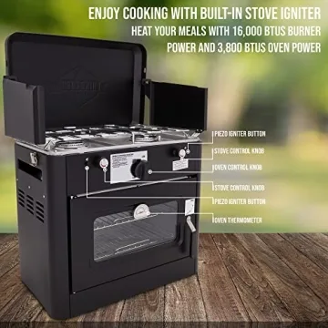 Hike Crew Portable Camping Gas Oven with Carry Bag