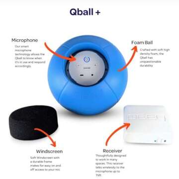 PEEQ Qball+ Throwable Wireless Microphone System with USB Functionality