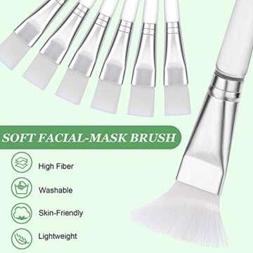12-Piece Face-Mask Beauty Brush Set for Skincare Use